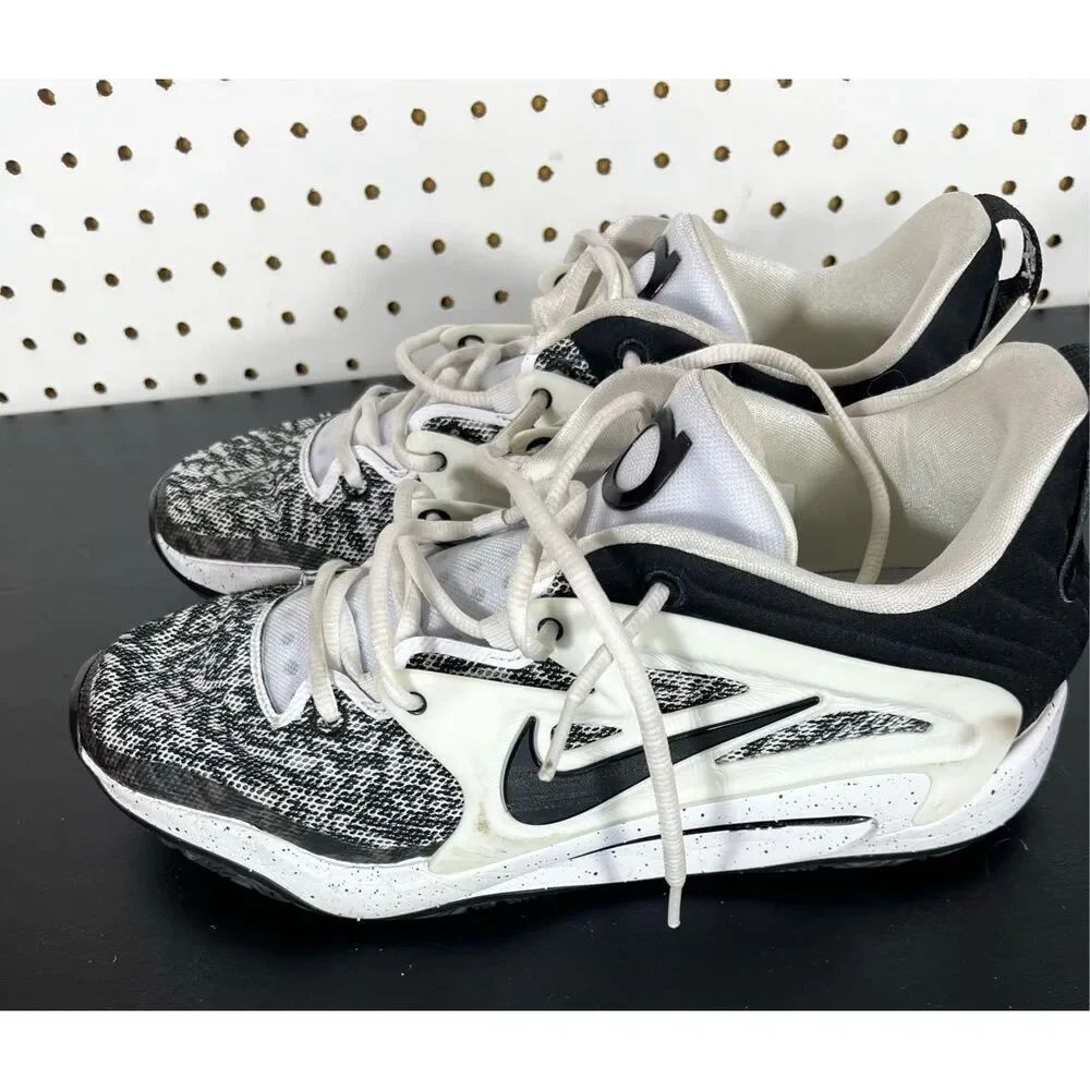 Nike Kevin Durant KD 15 TB White Black Speckled Basketball sneakers size 10.5
